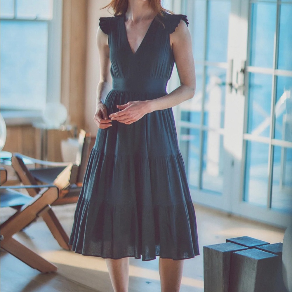 Gauze Cotton Black Summer Dress